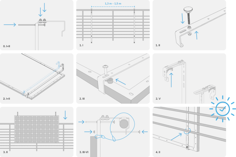 Kit de fixation réglable, panneau solaire balcon – Image 4